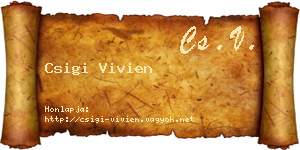 Csigi Vivien névjegykártya